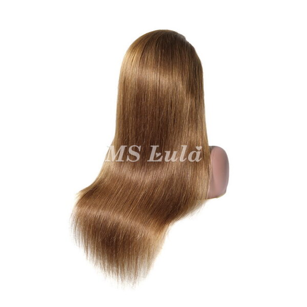 #4/#6 Straight Transparent Lace 13x4 Full Frontal Human Hair Wig - Image 4